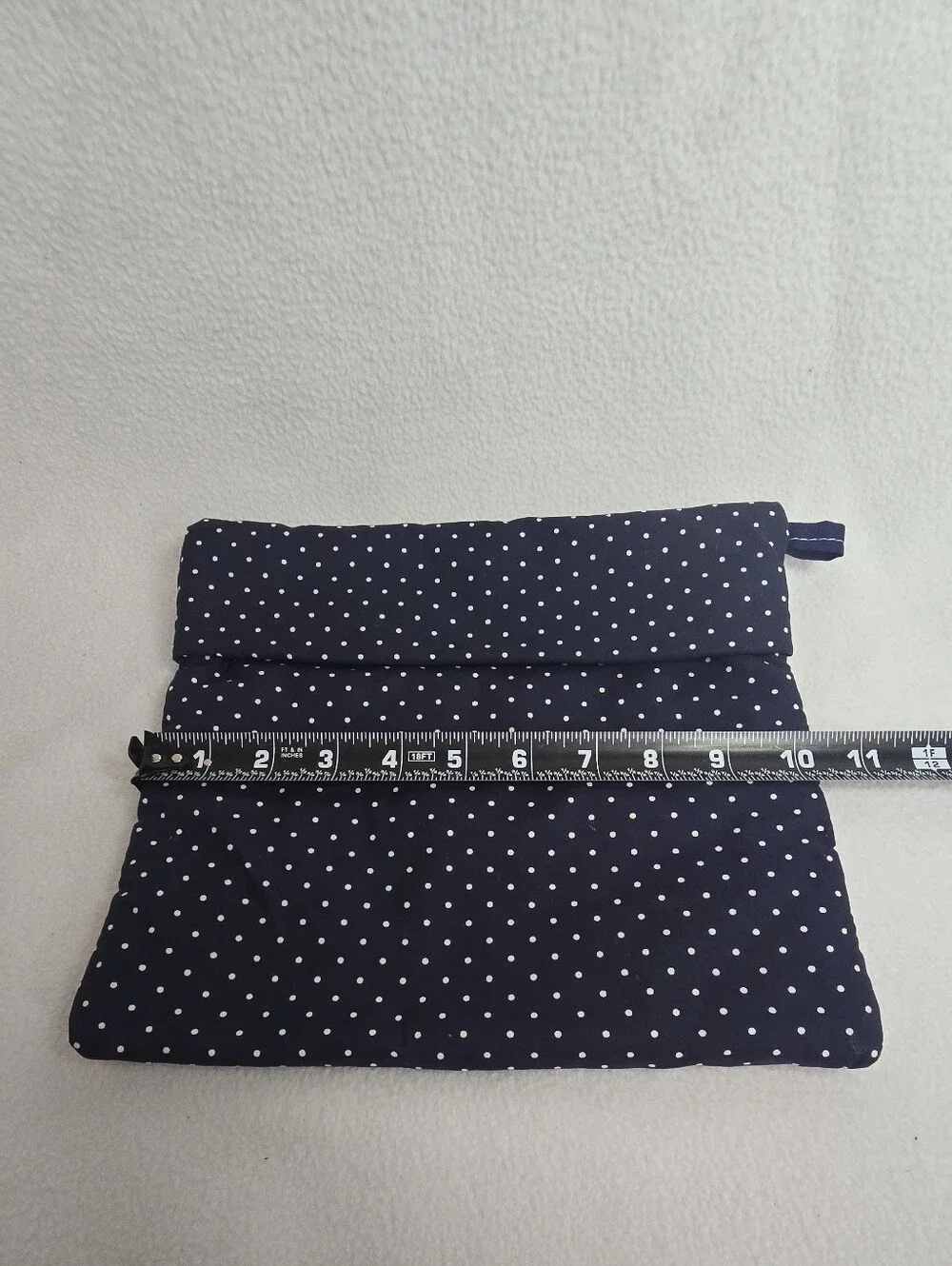 Navy Polka  Dot Microwave Potatoe Bag